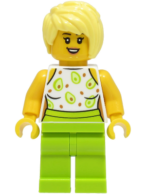 Lego® CTY1014 mini figurine City, enfant fille avec maquillage chat