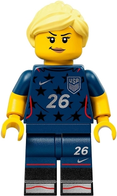 Minifig LEGO Éditions edi009 Soccer Player - Female, US Team, Stars Jersey