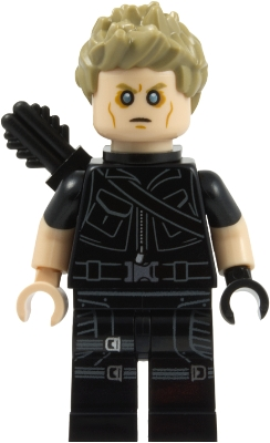 Minifig LEGO Marvel Super Heroes sh1130 Hawkeye - Black Suit, Quiver