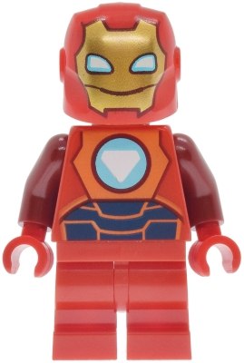 Minifig LEGO Marvel Super Heroes sh1143 Iron Man - Reddish Orange and Dark Blue Armor