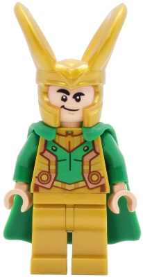 Minifig LEGO Marvel Super Heroes sh1146 Loki - Pearl Gold Armor, Flexible Rubber Cape