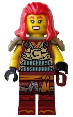 Minifig LEGO Ninjago njo1081 Wyldfyre - Gold Chest Armor, Shoulder Armor, Belt Scabbard