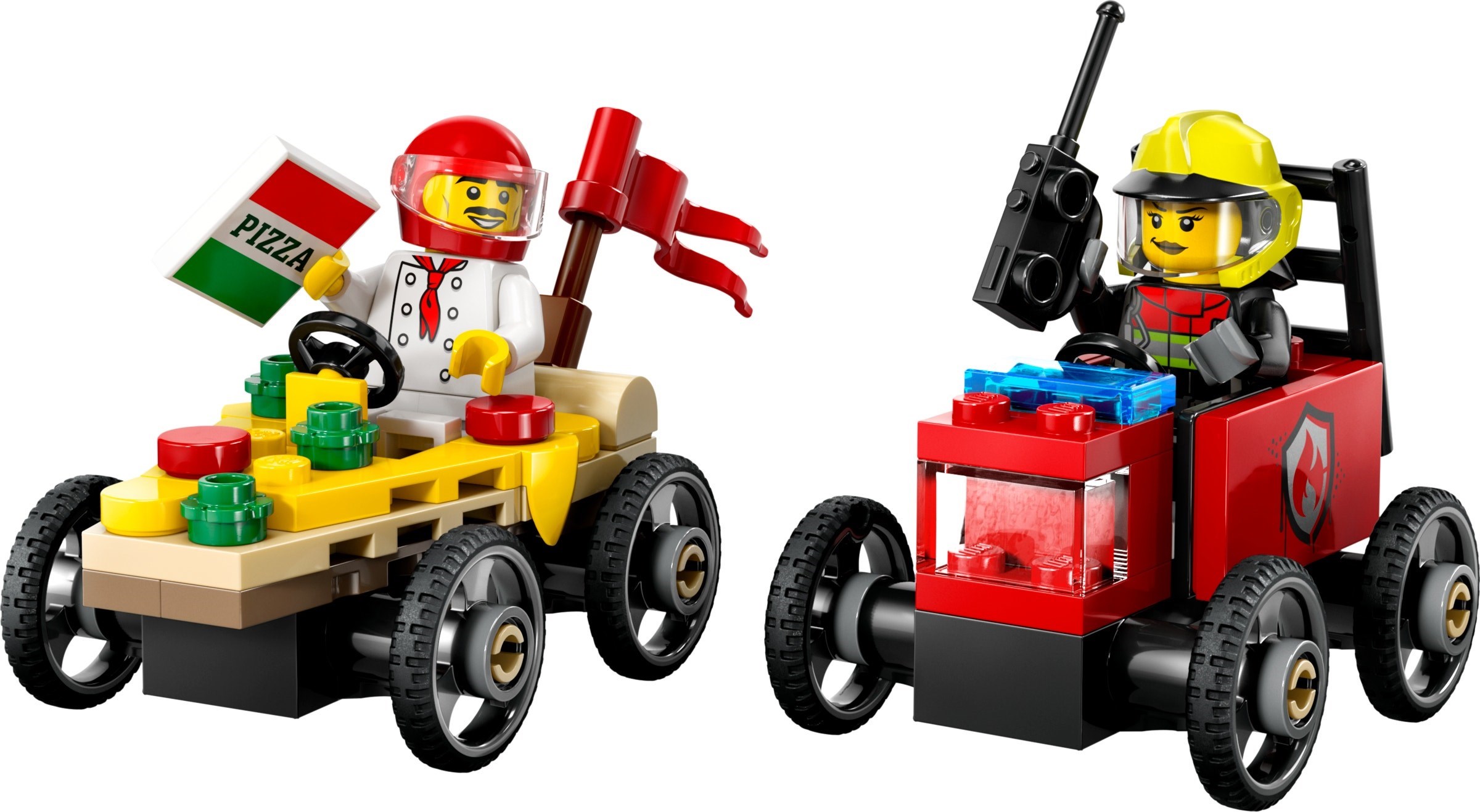 Lego 60458 Pizza vs. Fire Truck Race Car Pack - Lego City set for sale ...