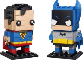 Set LEGO BrickHeadz 40859 Figurines de Superman et Batman Âge d'or
